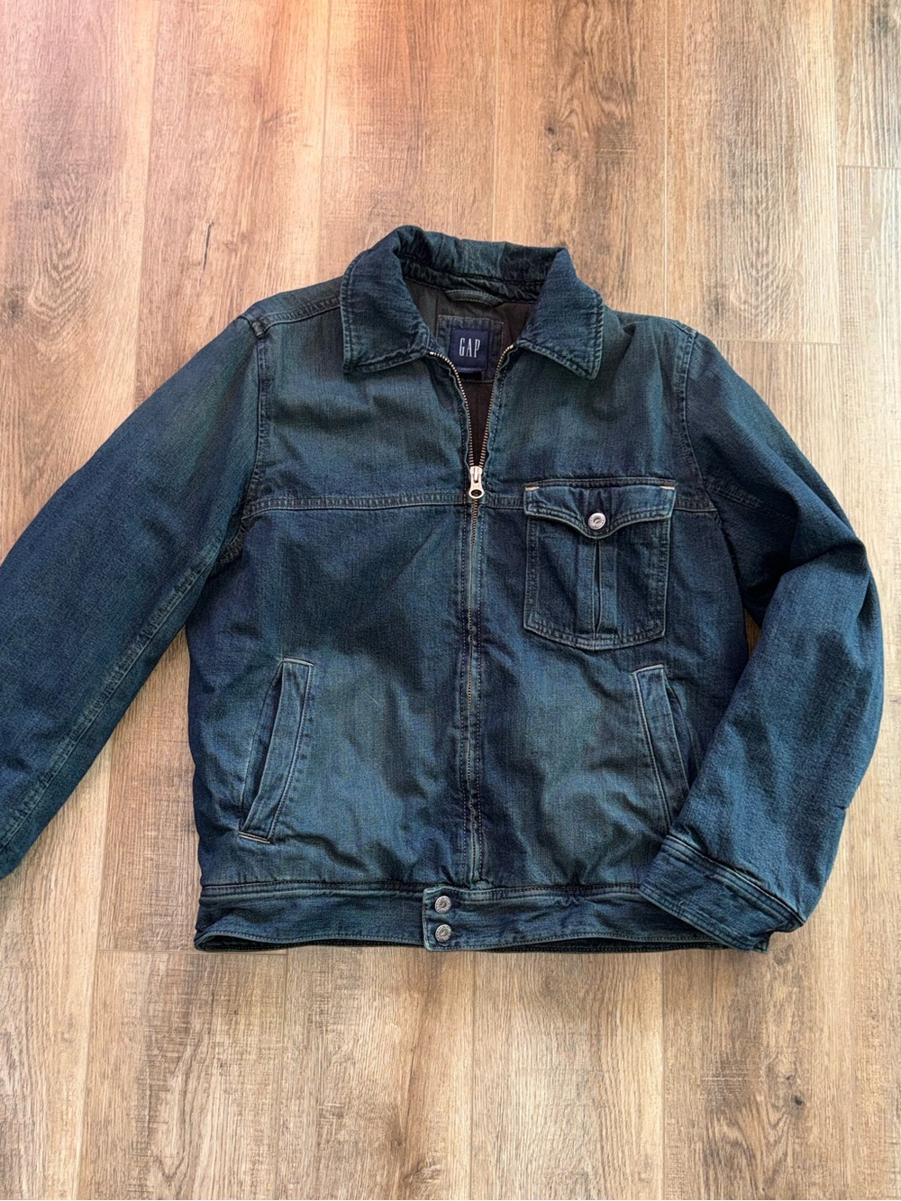 GAP Indigo Blue Zip-Up Denim Jacket